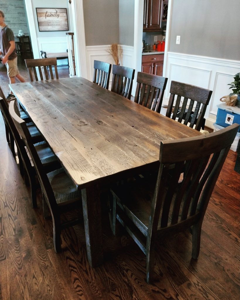 Custom Farmhouse Table and Chairs