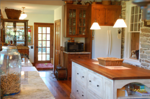 Farm house porch transformed into kitchen