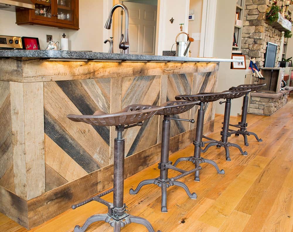 shenandoah-farm-tables-industrial-farmhouse-kitchenette-in-west-virginia-reclaimed-wood-bar-with-stools